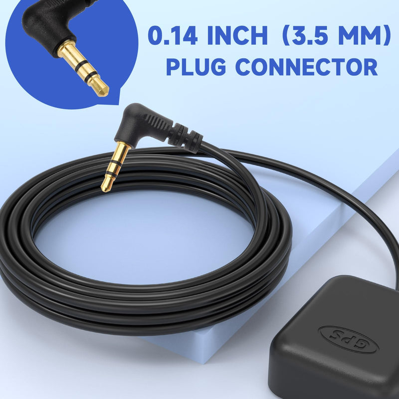 SZSAUTO Vehicle GPS Antenna Waterproof Active GPS Dash Cam Antenna with 3.5mm Plug for Car Truck SUV Windshield Mirror Dash Camera Cam Vedio Surveillance Monitoring DVR Recorder GPS Tracker Receiver 3.5 mm Plug