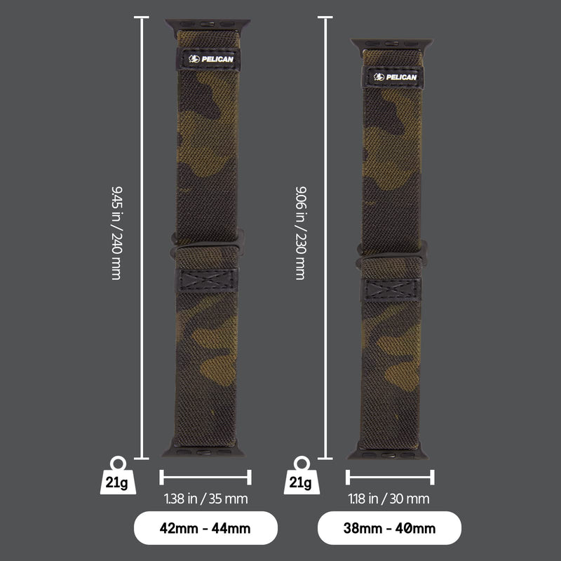 Case-Mate Pelican - Protector Series - Watch Band for Apple Watch Series 1/2/3/4/5-38-40mm - Camo Green (PP043404) 38-40mm