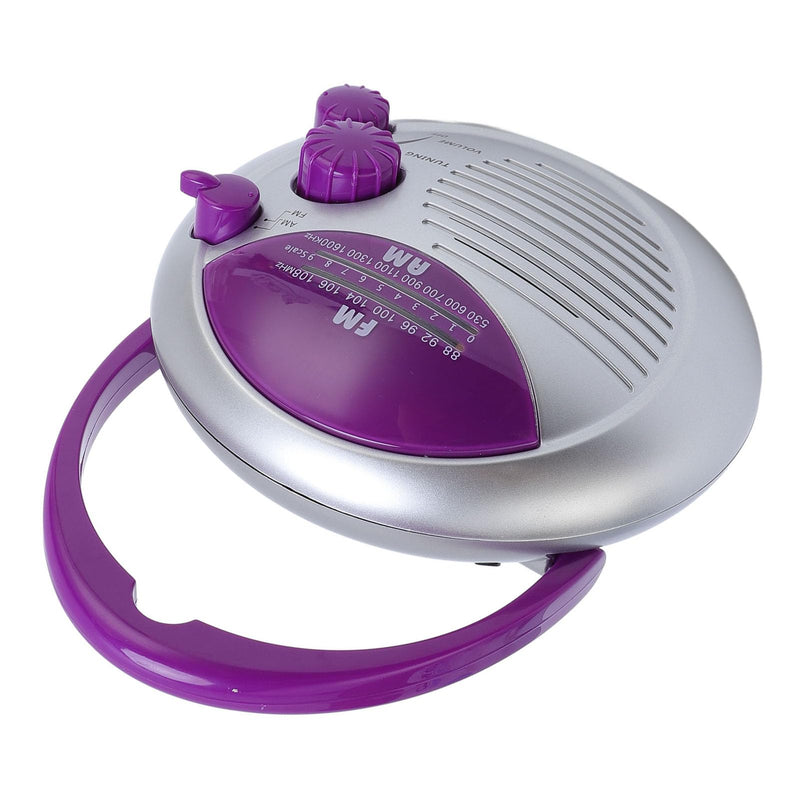 Shower Radio, Water Proof Portable Mini AM FM Radio, Battery Powered Hanging Bathroom Radio for Home, Hot Tub, Kitchen, Outdoor