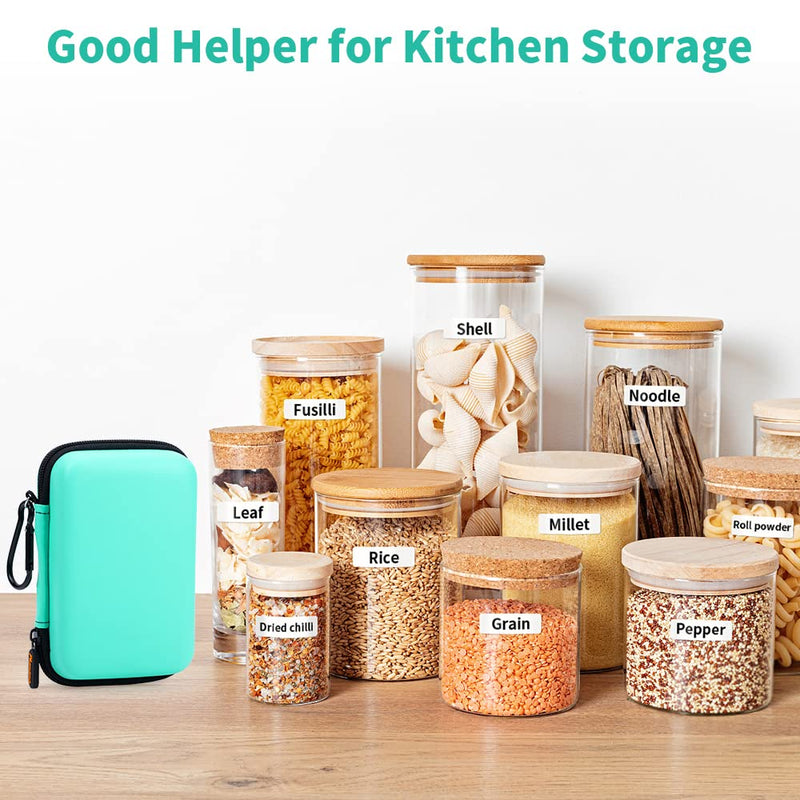 [AUSTRALIA] - Phomemo D30 D35 Label Maker Case, Waterproof Storage Bag Compatible with NELKO P21/NIIMBOT D11/JADENS D110/SUPVAN E10 Label Printer, Fits for Mini Bluetooth Labels Sticker Machine, Box only Green 