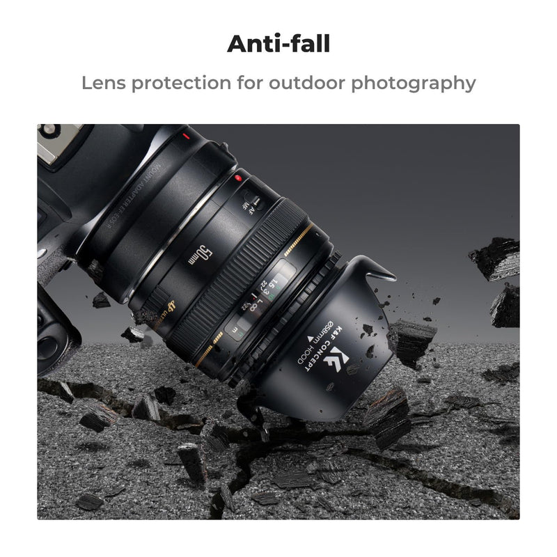 [AUSTRALIA] - K&F Concept 58mm Tulip Flower Lens Hood for Canon Rebel T8i T7 T7i T6i T6 T6s T5i T5 T4i T3i SL3 SL2 SL1 DSLR Cameras with RF24-50mm F4.5-6.3 is STM, EF 75-300mm f/4-5.6 III,EF 50mm f/1.4 USM Lens 