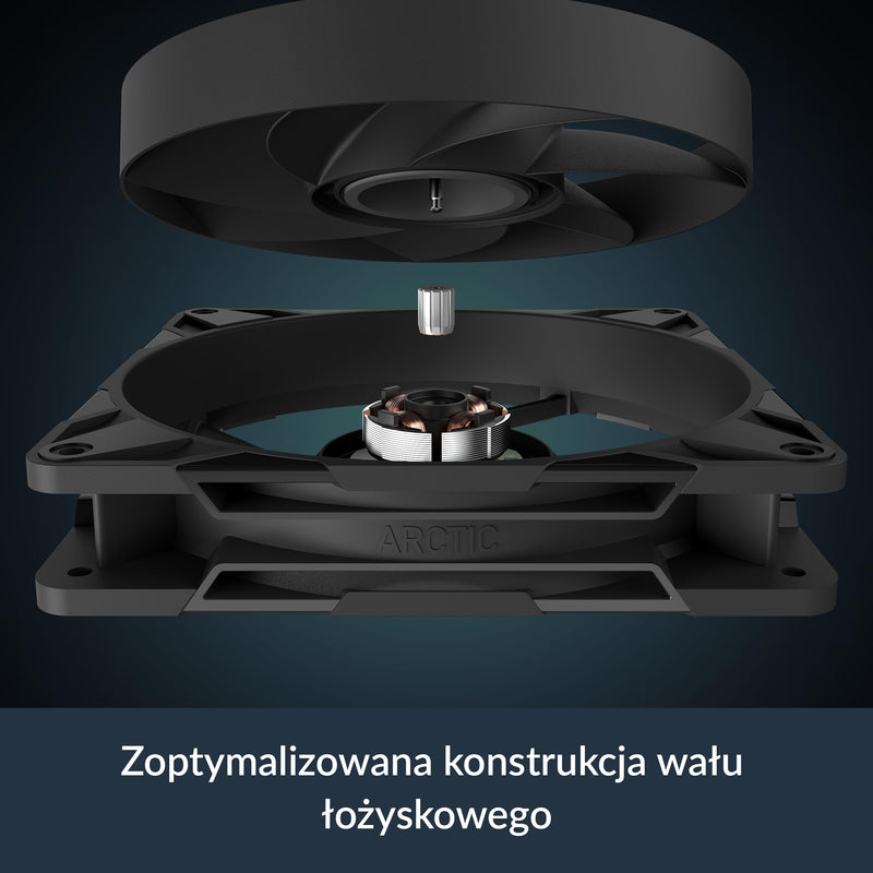ARCTIC P14 Pro PST - Powerful Premium Fan, 140 mm PWM Fan with Y-Cable Splitter, 400-2500 RPM, 0 RPM <5% PWM, Fluid Dynamic Bearing, 4-Pin - Black