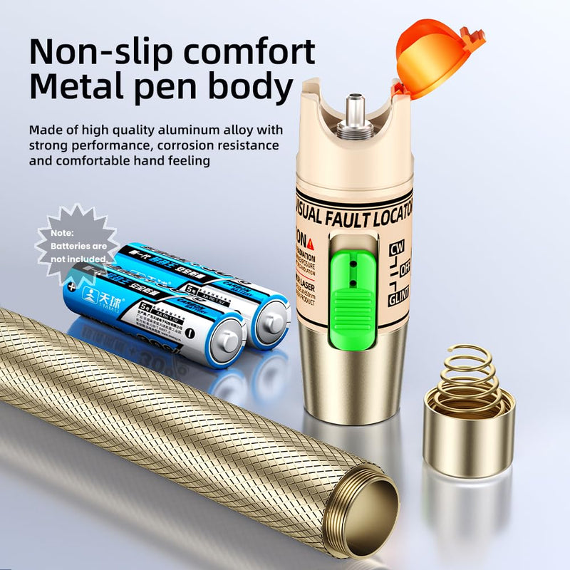 Visual Fault Locator,30-50KM Fiber Optic Cable Tester Meter VFL Red Light Pen Light Source Testers 30-50KM VFL