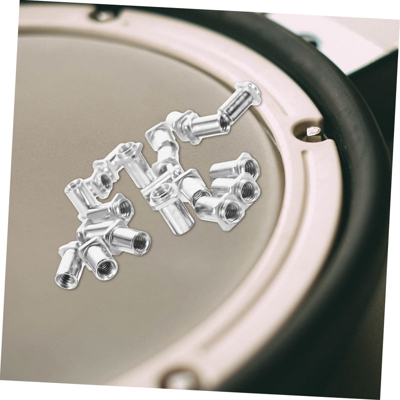 20pcs Metal Guitar Floor Roller Electric Guitar Tuner Drum Stand Sleeve Spare Part for Tom Lug Drum Swivel Nuts Swivel Nuts for Tom Lug Drum Accessory Floor Drum Accessory Screw M5 1.5x0.9cm 0.6mm
