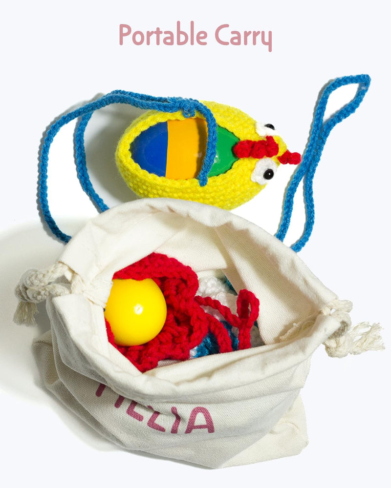 [AUSTRALIA] - Egg Shakers Musical Instruments with Cute Knit Holder and Bag, Hanging Toy for Babies, Toddlers, Easter Egg Maracas for Kids, for Education, Classroom Teaching, Party Supply, Prizes 