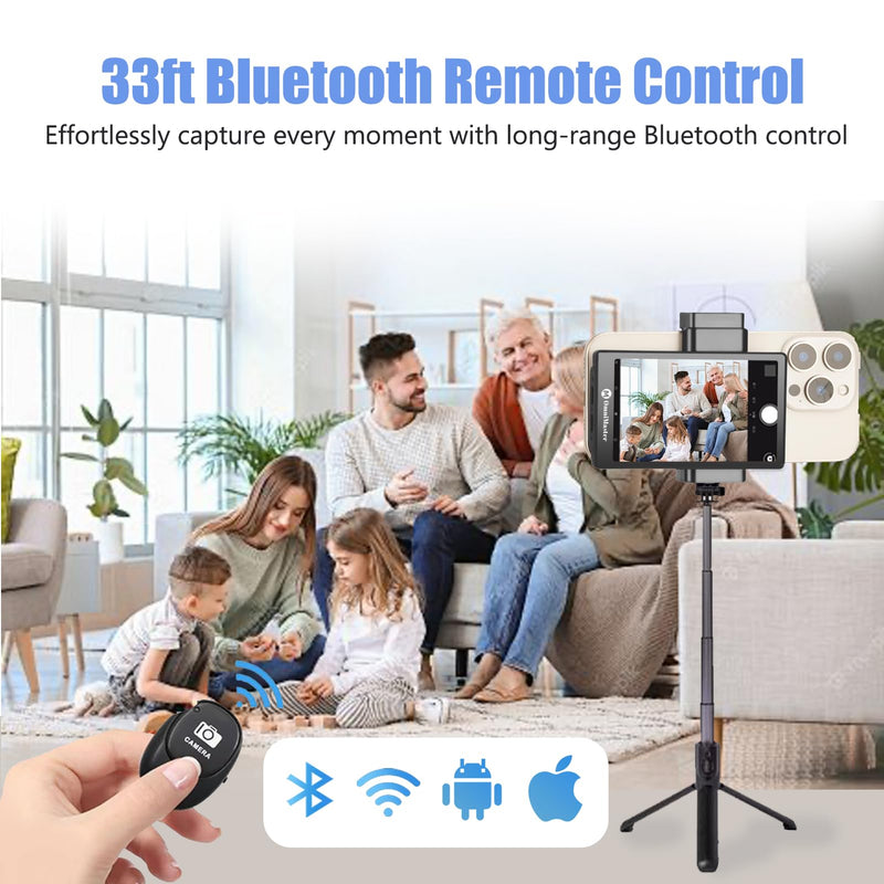 OmniMaster Phone Vlog Selfie Monitor with Touch Screen & Speaker, Magnetic Phone Holder Clip Mount, Using Rear Camera for Selfie Vlog Or Live Stream
