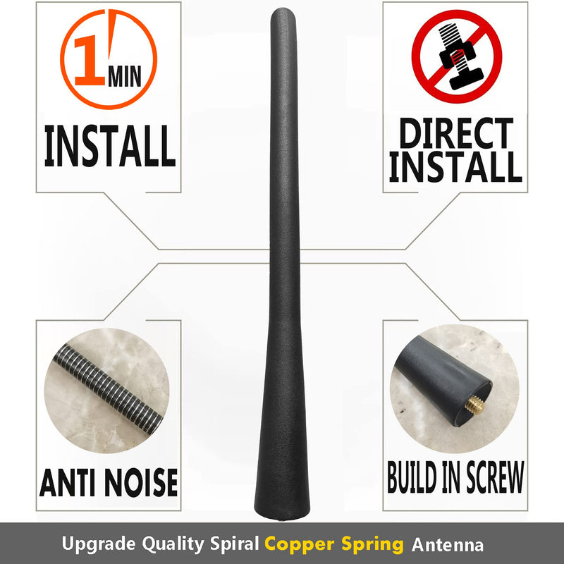 [AUSTRALIA] - Toyota 7 Inch Rubber Antenna - RAV4 (2008-2016, EV 2012-2013), Car Wash Proof, Internal Copper Coil Mast Replacement 