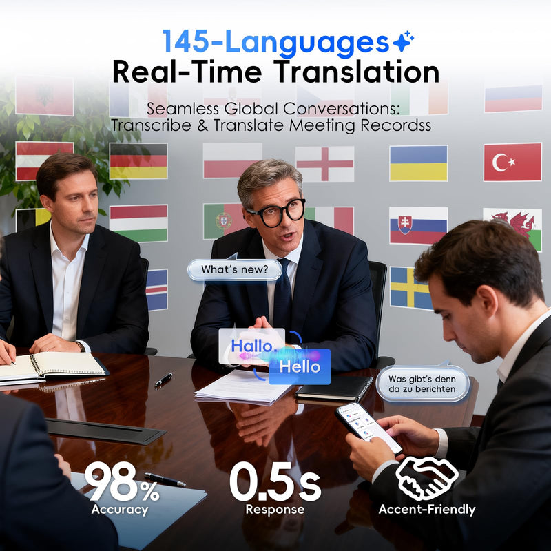 GetD AI Glasses for Men & Women, Smart Glasses Powered by ChatGPT with 145-Language Translation,Bluetooth 5.4 Glasses, Polarized & Photochromic Lenses, 11H Music Play for Driving and Daily Use