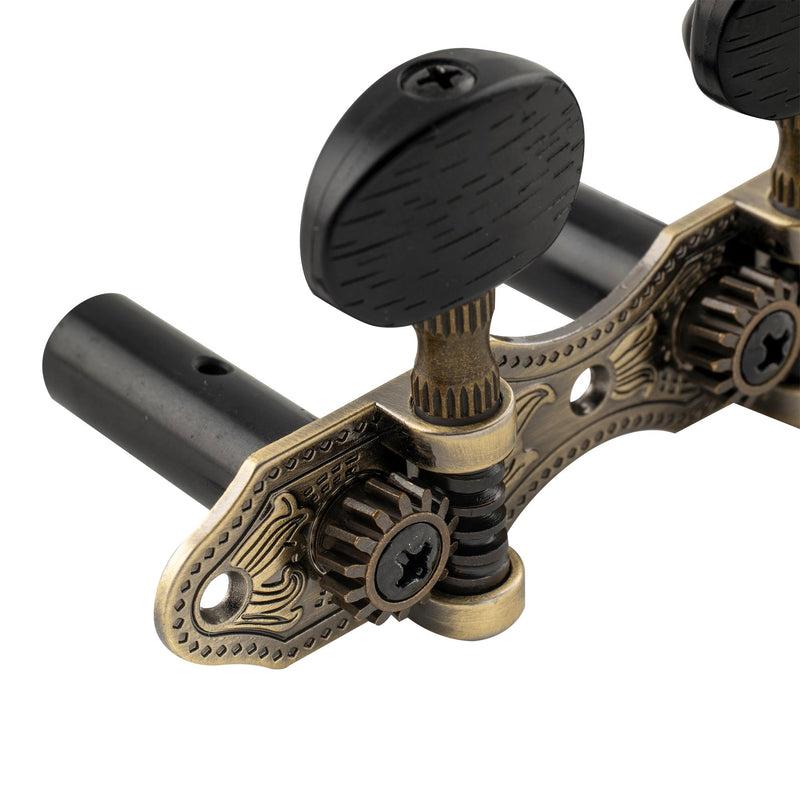 Musiclily Pro 3+3 Baker Style Classical Guitar Tuners Tuning Pegs Keys Guitar Machine Heads Set, Antique Brass