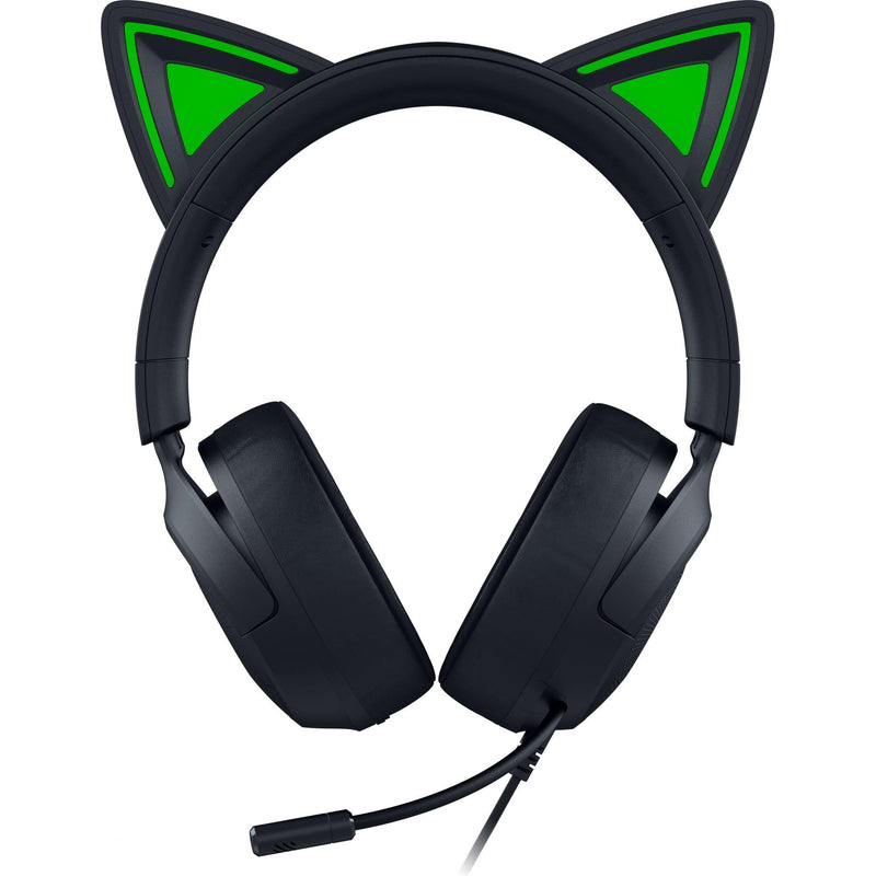 [AUSTRALIA] - Razer Kraken Kitty V3 X Wired Gaming Headset: Kitty Ears - HyperClear Cardioid Mic - 40 mm Drivers - 7.1 Surround Sound - Comfy Ear Cushions - Cross-Platform via 3.5mm PC, PS5, Xbox, Switch 2 - Black 
