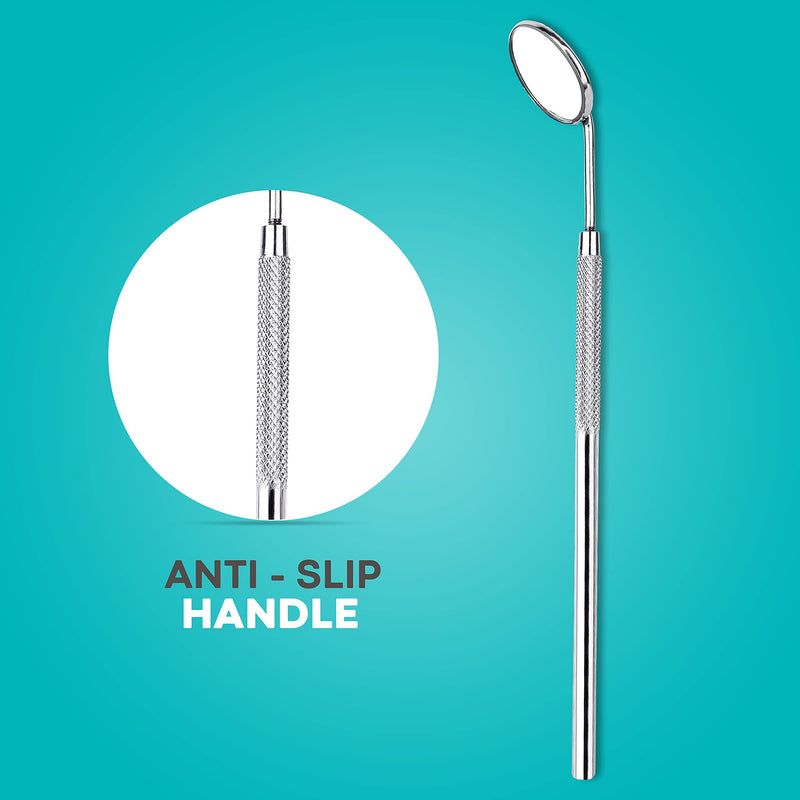 HOKIN Dental Mirror, Mouth Mirror, Dentist Tool, Stainless Steel Mouth Mirror, Dental Mirror, Mouth Tooth Inspection Mirror with Two Additional Removable Mirrors