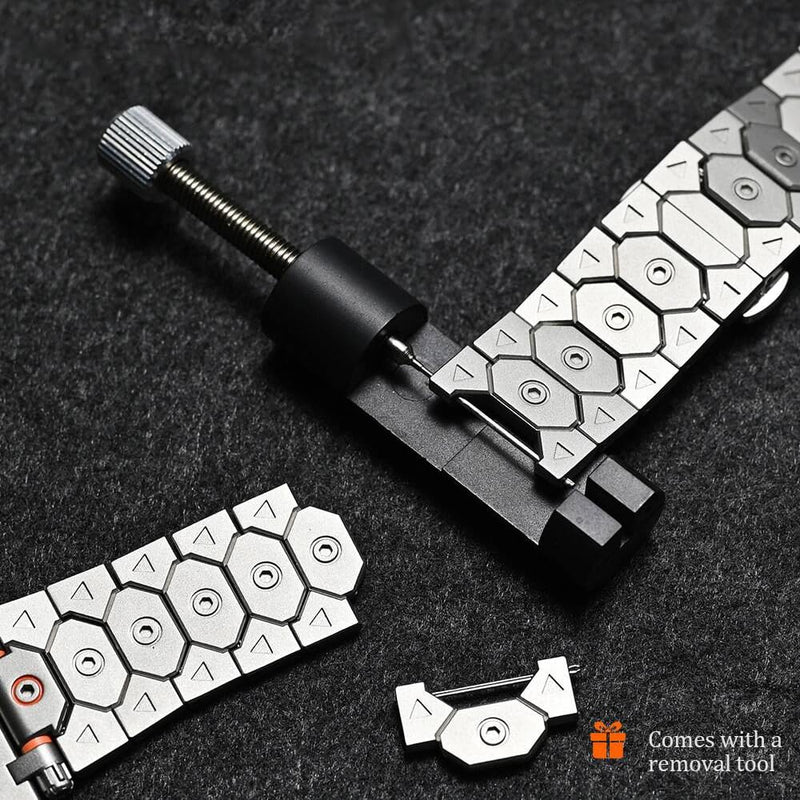 DEALELE Bands Compatible with Apple Watch 49mm 46mm 42mm 45mm 41mm 44mm 40mm 38mm, Mechanical-style Stainless Steel Metal Replacement Strap for iWatch Series 10/9 / 8/7 / 6/5 / 4/3 /SE/Ultra 2# Silver-orange 42mm/44mm/45mm/46mm/49mm