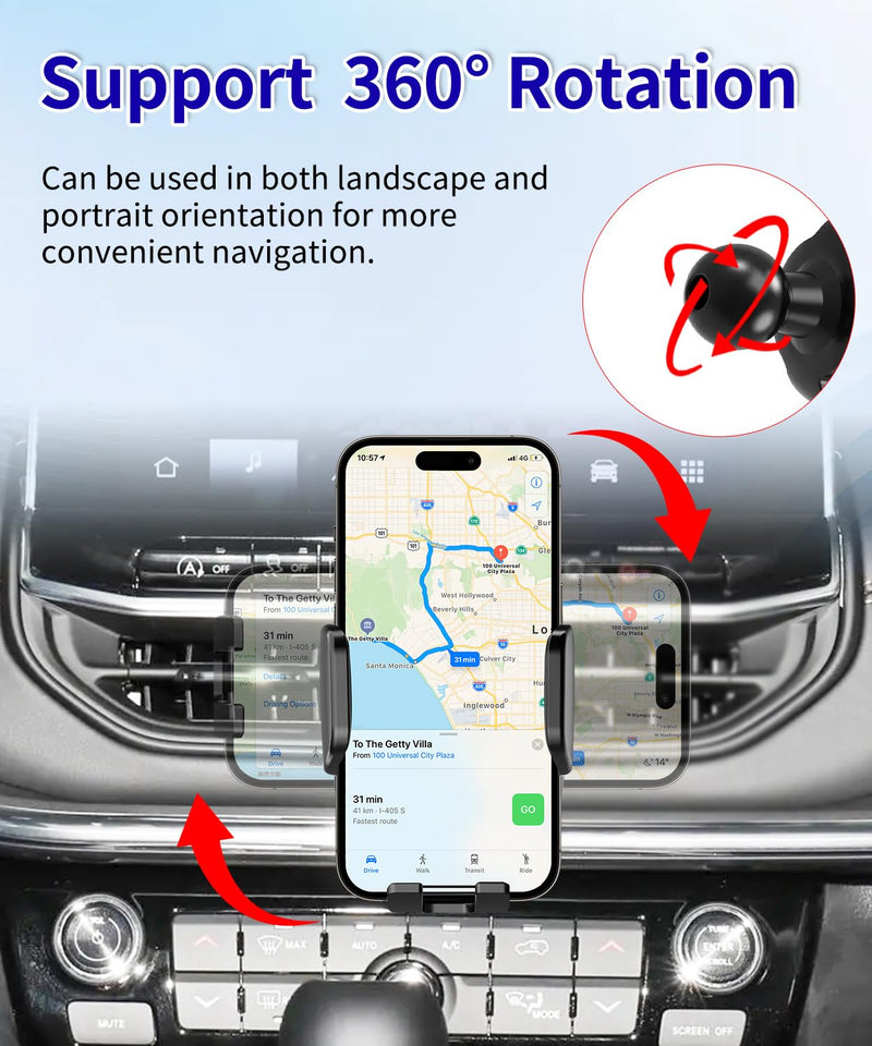 Car Phone Holder for Jeep Compass 2022 2023 2024 2025 Auto Accessories，One Hand Place & Pick，360° Rotation，Hands Free，for 4.7-7 inch Phones