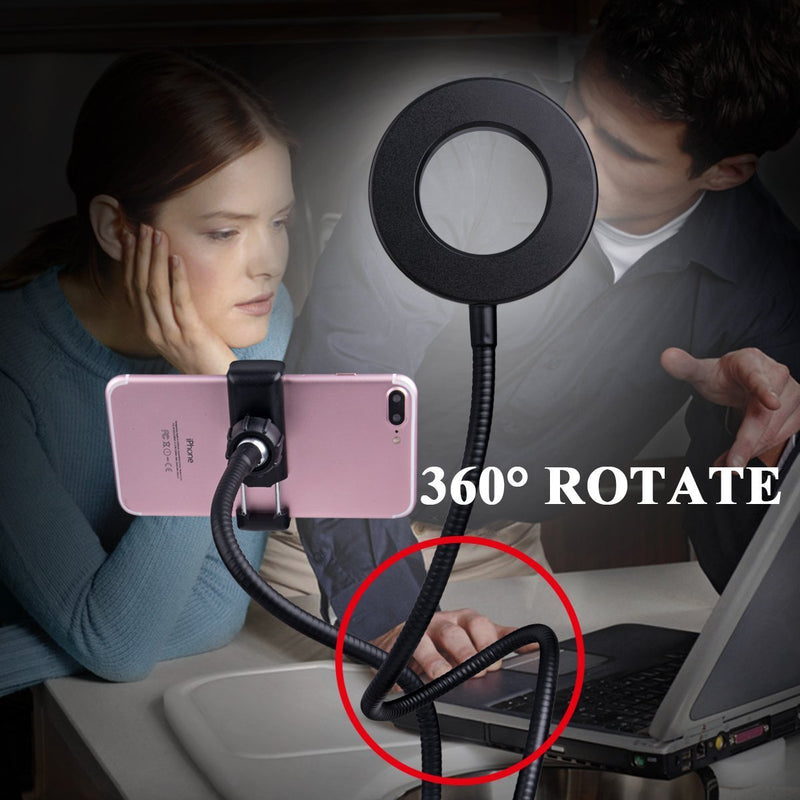 Webcam Light Stand for Live Stream, Selfie Ring Light with Webcam Mount for Logitech C925e, C922x, C930e,C922,C930,C920,C615,Brio 4K