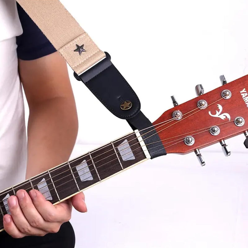 Pack of 2 Guitar Headstock Strap Tie, Leather Guitar Neck Strap Button, Guitar Strap Lock for Acoustic, Electric, Bass Guitars, Ukulele Straps 2pcs