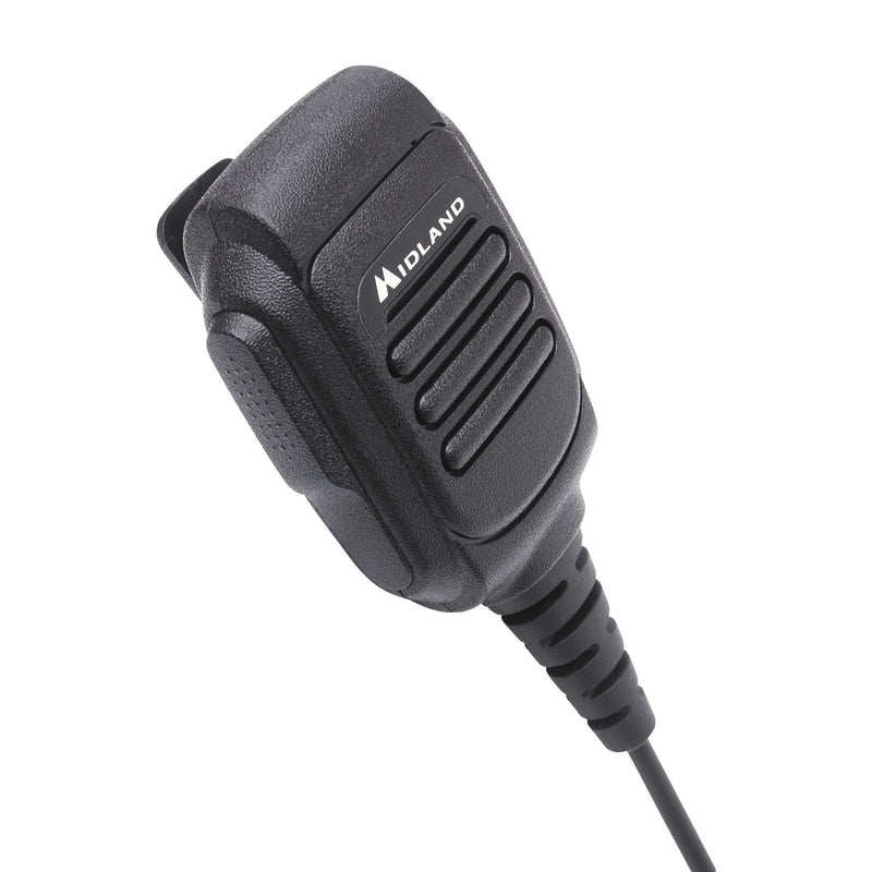 [AUSTRALIA] - Midland- AVPH10 Handheld Two-Way Radios - Shoulder Speaker Mic with Rotating Clip for GMRS - GXT1000VP4 and all Midland Radios - Plug and Play Communication with Push-to-Talk Button - PTT Black 1-Pack 