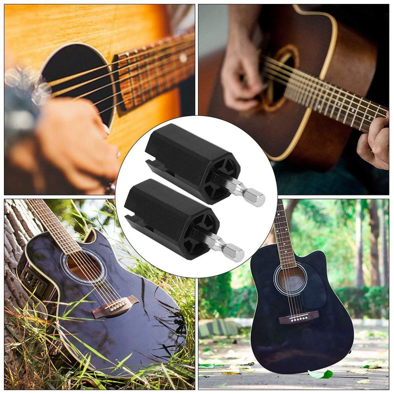 [AUSTRALIA] - Vbestlife 2PCS Guitar Electric Drill Drill Bit String Peg Winder, String Winder Tuning Peg Puller Guitar Repair and Maintenance Tool Playing Accessories 
