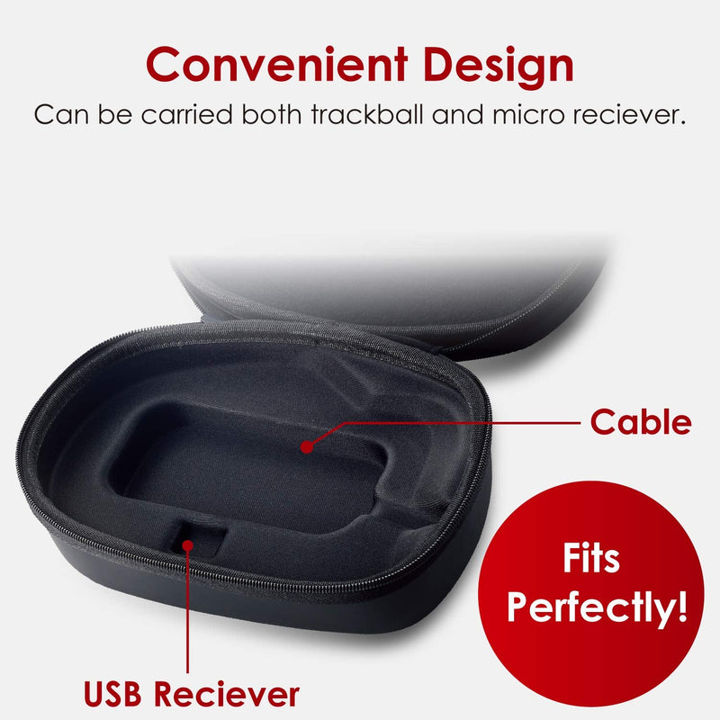 ELECOM Hard EVA Travel Protection Storage Case fits ELECOM Trackball Mouse M-HT1 Series Black (BMA-HT1BK)