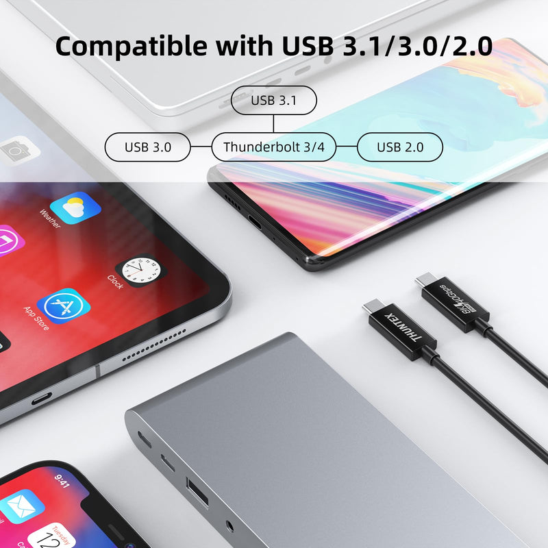 USB4 Cable 40Gbps/100W/5A, Compatible with Thunderbolt 4 Cable 8K Display/40Gbps with New MacBook Pro, ThinkPad Yoga, Alienware 17 and More(8.3FT /2.5M) 8.3FT/2.5M