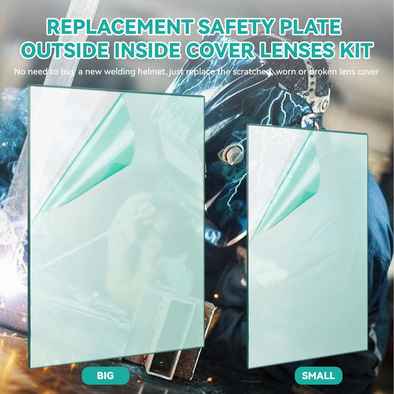 [AUSTRALIA] - 10PCS 41589 lnslghts-Adf Series Welding Helmet Clear Lenses, Outside Inside Welding Hood Cover Clear Lenses - for HSL 100, HLX 100, 46131, 46101, 46101, 46130 (4.48" X 5.2", 2.4" X 4.02") 