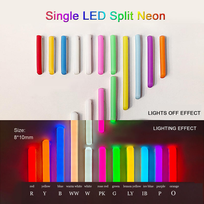 Separated Neon Flexible LED Light Strip Cover, 16.4ft 8mm Wear Free DIY Bendable Silicone Diffuser Cover with 2 Pcs Neon Light Cutter, RGB Strip for Bar Car Outdoor Home DIY Decor(Red) Red
