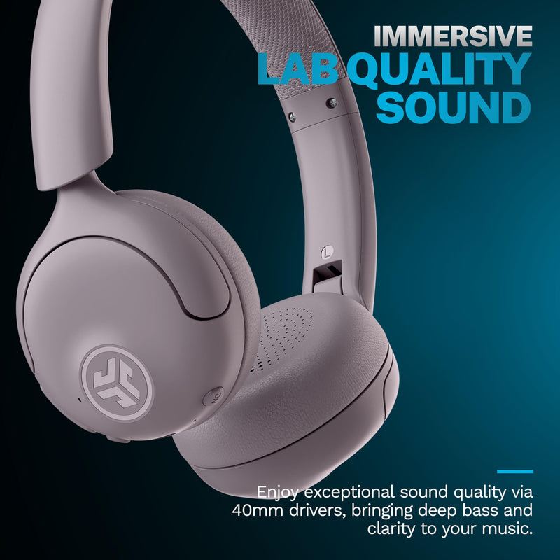 JLab Mauve Bundle, Go Lux ANC Wireless Headphones, Go Air Pop+ True Wireless Bluetooth Earbuds