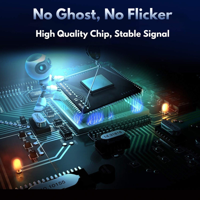 HDMI Splitter 1 in 2 Out, HDMI Splitter 1 to 2 Amplifier for Full HD HDMI 2.0 1080P/ 3D/ 4K for Xbox PS4 PS3 Fire Stick Roku Blu-Ray Player Apple TV HDTV Black