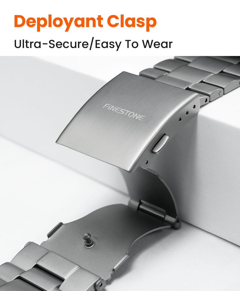 Titanium Watch Band Compatible with Apple Watch Ultra 3 & Ultra 2 1 49mm - 26mm Wide-Body Metal Apple Watch Ultra Band with Scratch Resistant DLC Coating for men - CRNS01 Business Series Titanium | 26mm Width