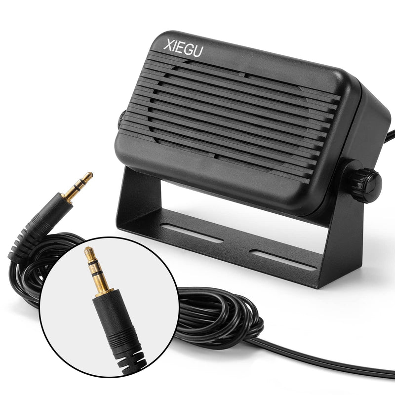 Xiegu GY03 3.5mm Plug Rectangular External Speaker with Stereo Sound for CB/Mobile/Ham Radio, HF Transceivers, Compatible with Xiegu X6100 G1M Radioddity QT40 QT60 QT80 CB-900 PRO