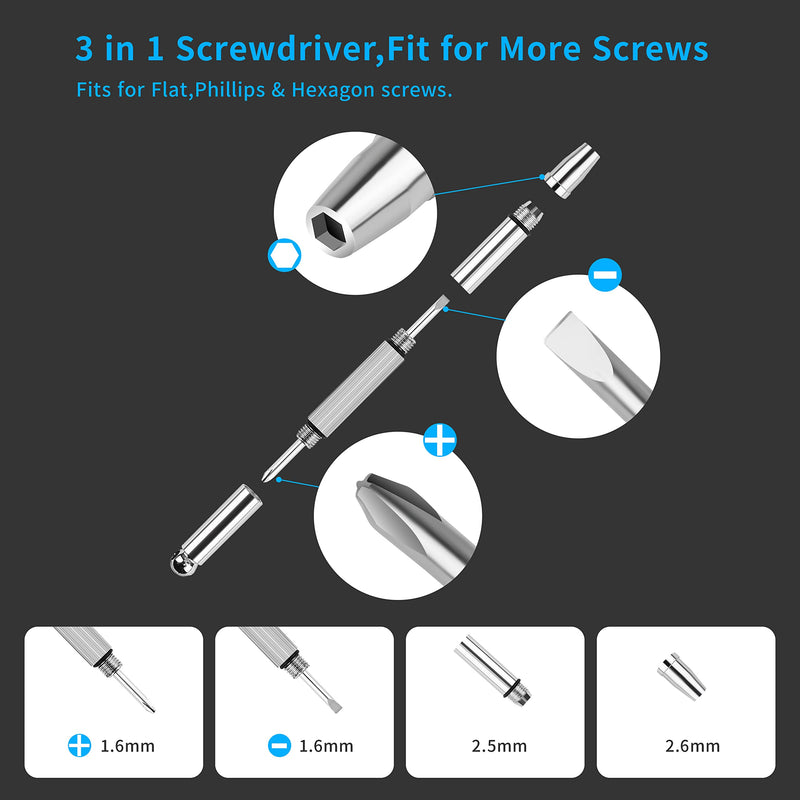 [AUSTRALIA] - Upgrade Version Magnetic Eye Glass Repairing Kit, Eyeglass Repair Tool Kit with Compact Screw Box Include Nose Pads, Precision Screwdriver Set, Screws, Tweezer for Eyeglass, Sunglass, Spectacles Watch 