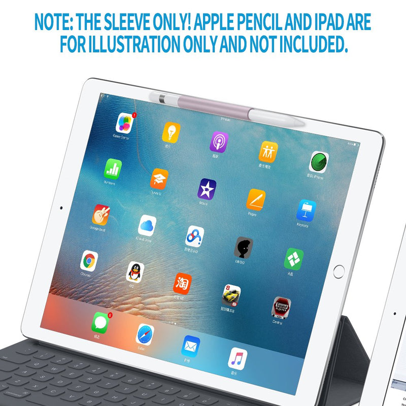FRTMA Magnetic Sleeve for Apple Pencil, Soft Silicone Holder Grip for Apple iPad Pro Pencil, Lavender (Apple Pencil Not Included)