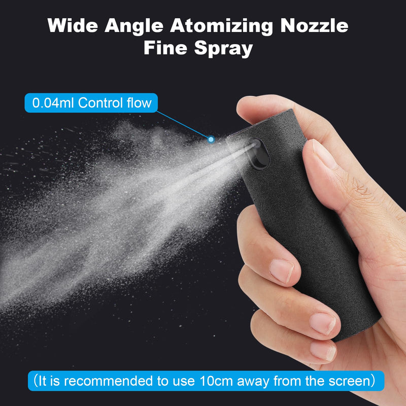 [AUSTRALIA] - 6 Pack Screen Cleaner 3-in-1 Touchscreen Mist Cleaner Spray and Microfiber Cloth Built-in Cleaning Solution Portable Reusable Fingerprint-Proof Spray Bottle for Phone Laptop iPad TV Monitor Car Screen 