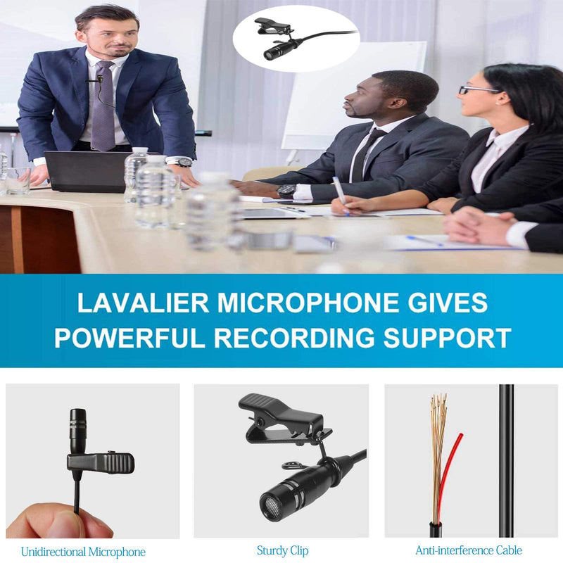 Lavalier Microphone Lapel Microphone Compatible with Shure Wireless Transmitter - Unidirectional Condenser Mic - Mini XLR TA4F Plug Mini XLR TA4F Plug for Shure Only