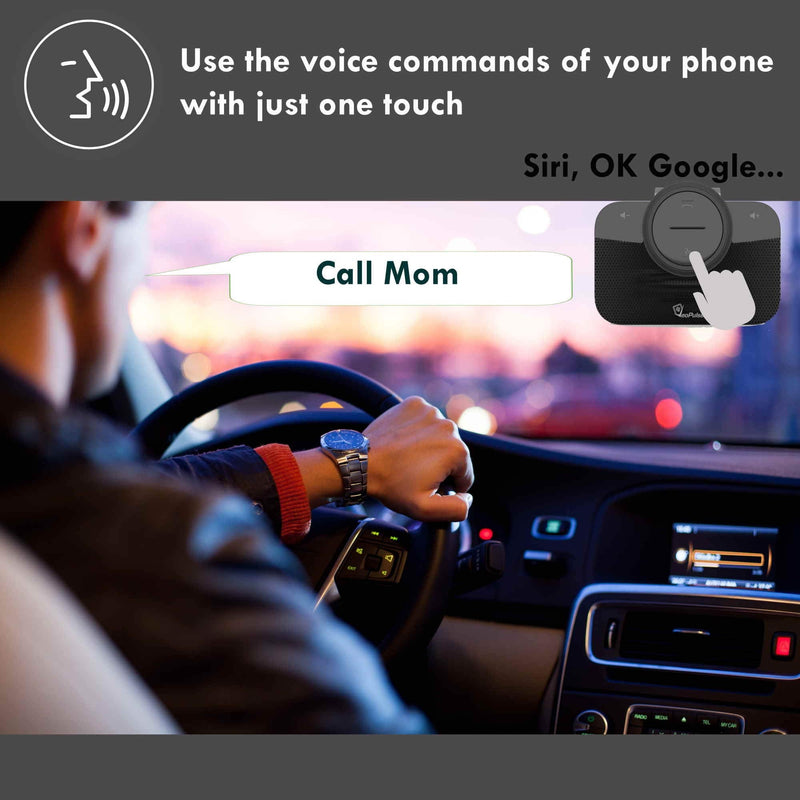 Car Speakerphone B-PRO 2 Hands-Free kit, 6W Hi-Fi Speakers, with Bluetooth Automatic multipoint Cellphone Connection