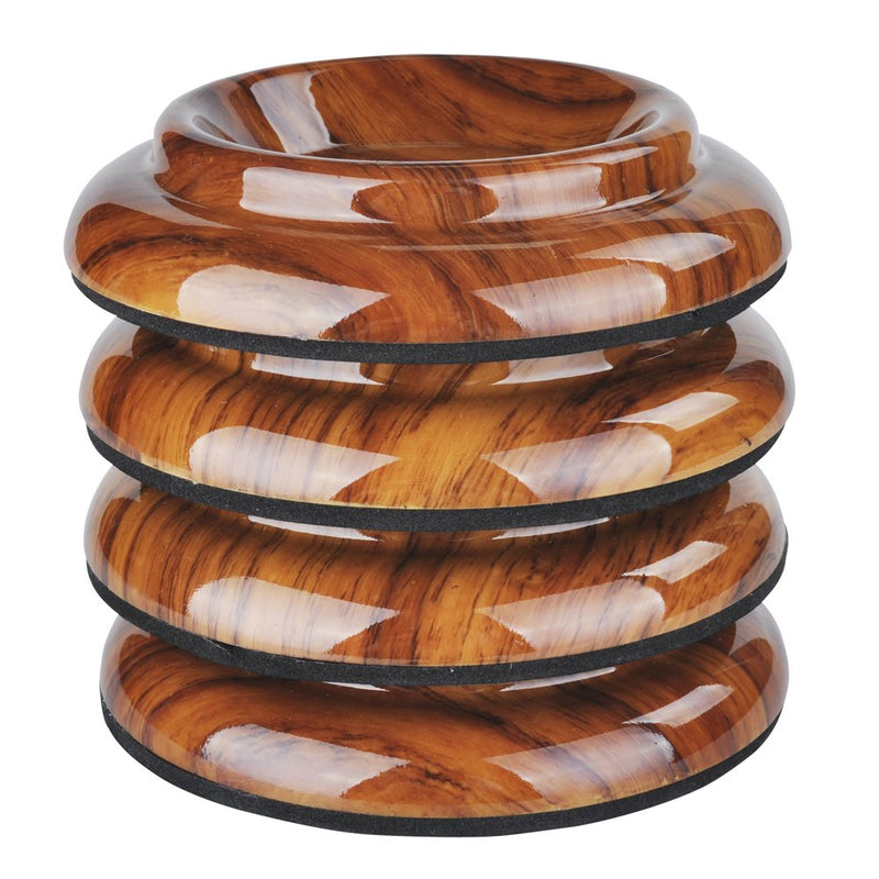 PUNK ABS Upright Piano Caster Cups Set of 4 Slip Resistant Leg Protector (Rosewood) Rosewood