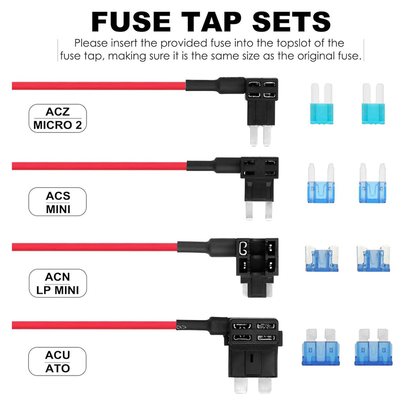 [AUSTRALIA] - Pelsee Dash Cam Hardwire Kit, Full Set Hard Wire Kit Fuse for P1 Pro, S3 Touch, P1DUO Dash Cam, 12V-24V to 5V Car Dash Camera Charger Power Cord, 4 Fuse Cable and Installation Tool 