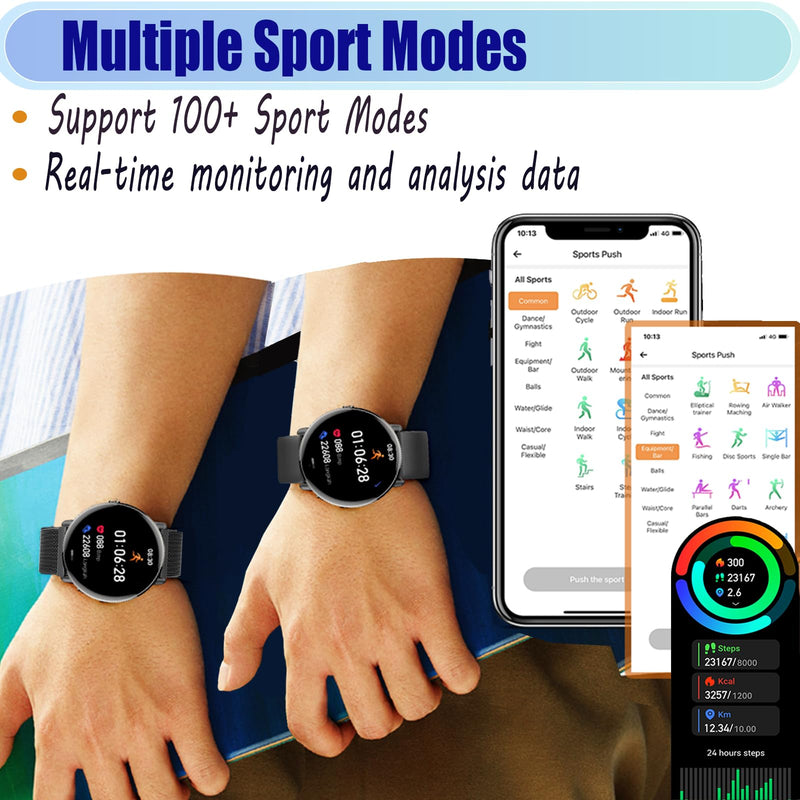 Goodatech 1.43" AMOLED SmartWatch for Men and Women, Black | Phone Call, IP68 Waterproof, Fitness Tracker Black.61