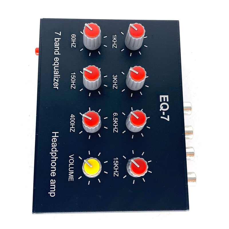 [AUSTRALIA] - EQ-7 Audio Signal Headset Amplifier 7-Band EQ Equalizer 2 Channel Digital Sound Equalizer +12V Power Adapter 
