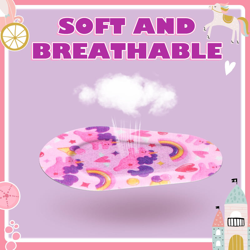 [AUSTRALIA] - Panelee Adhesive Eye Patches for Kids Girls Toddler Eye Patches Bulk Breathable Material, Light Blocking Cotton Colorful and Fun Designs Adhesive Bandages for Girls, 12 Styles (60 Pcs) 60 