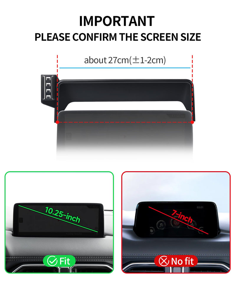 Car Phone Holder for Mazda CX-5 2021-2025 / CX-9 2021-2023, 10.25" Screen | Magsafe Accessories Magnetic Cell Phone Mount Clip Compatible with iPhone, 3D fit Stable Dashboard Navigation Bracket Stand for 2021-2025 CX-5/2021-2023 CX-9 (10.25-Inch)