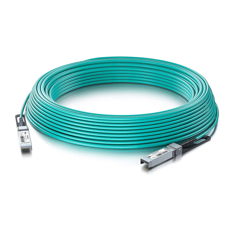 H!Fiber 10G SFP+ AOC Cable, 10Gb SFP+ to SFP+ Active Optical Fiber Cable, OM3 Multimode MMF Fiber Assemblies with SFP+ for Cisco SFP-10G-AOC1M, Ubiquiti UniFi, Supermicro, Mikrotik, 1m (3.3ft) 10G AOC