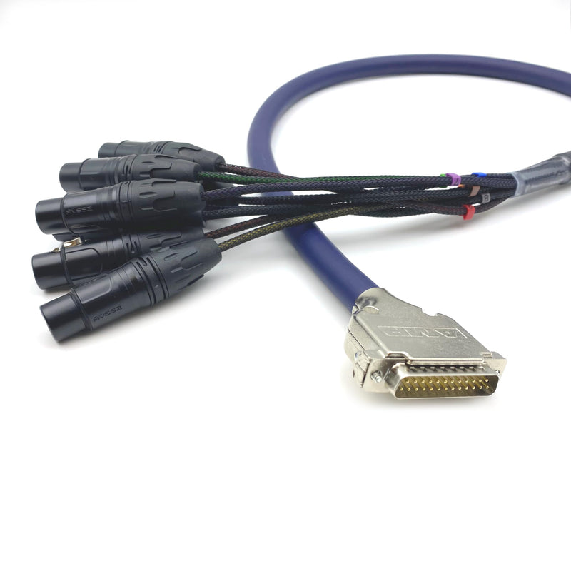 6.56ft DB25 to XLR Female Snake Cable, DB25 Male to 8 Channel XLR 3Pin Female Balanced Snake Cable D-Sub SnakeCable Patch Bay Interface Modular Wire 2Meter 6.56ft
