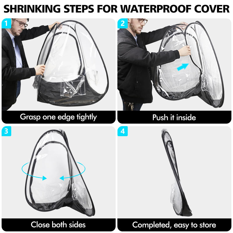 MAD OWL Professional Moving Head Light Rain Cover,Waterproof and dustproof Stage Lighting Protection Accessory, Floor standing transparent moving head light rain cover 1 pack 1Pack