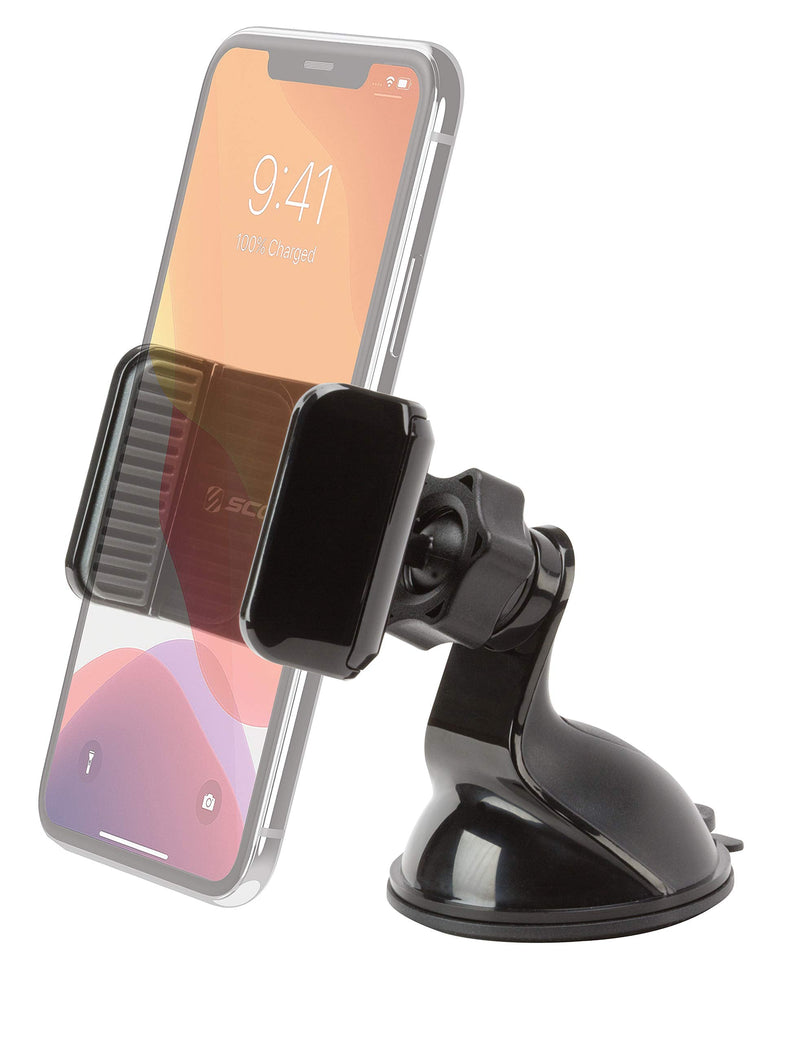 Scosche VWDSM2 Car Mount 3-in1 Suction Cup Mount with Vent Clips for Mobile Devices - Window, Dash, Vent Mount, 360 Rotation Window / Vent / Dash