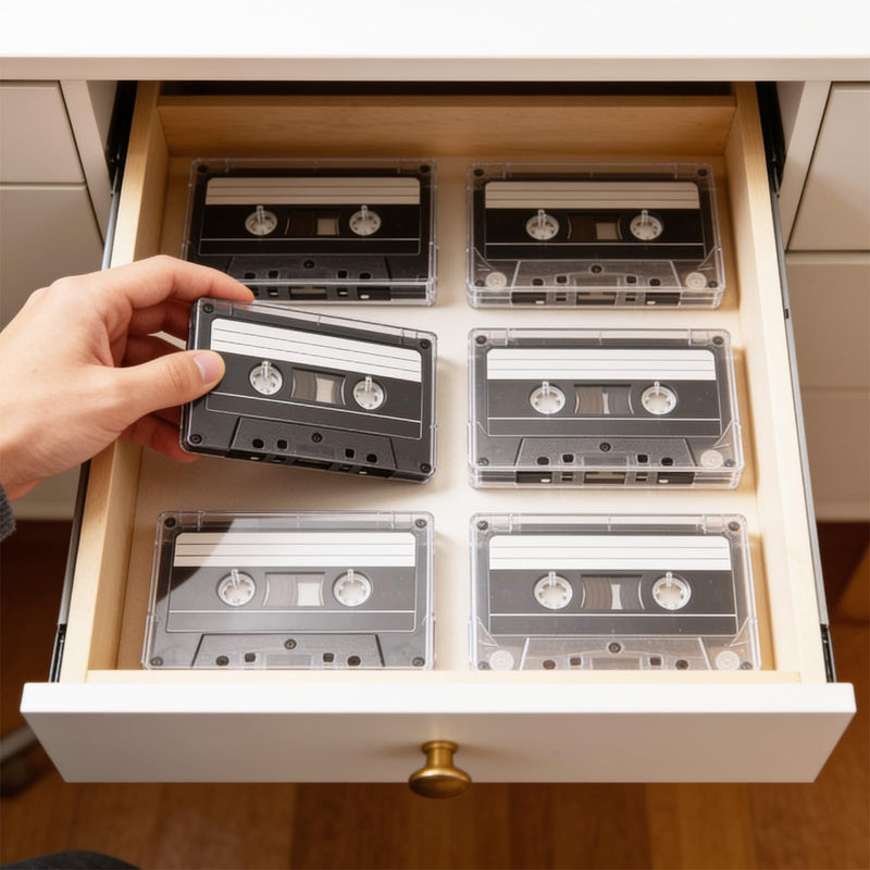 5 Pcs Audio Cassette Storage Cases Clear Plastic Cassette Tape Cases Blank Voice Recording Cassettes Tape Holder Plastic Audio Cassettes Organizer with Anti-Scratch Dust for Art Collection | Blank Voice Recording Cassette Tape Holder, Plastic Audio Cas...