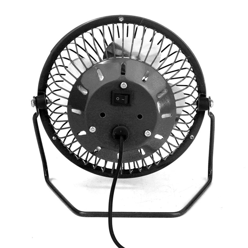 ZOMTOP 4'' USB Mini Desk Fan Small Desktop Fan Quiet and Powerful Metal Design USB Powered (Black)
