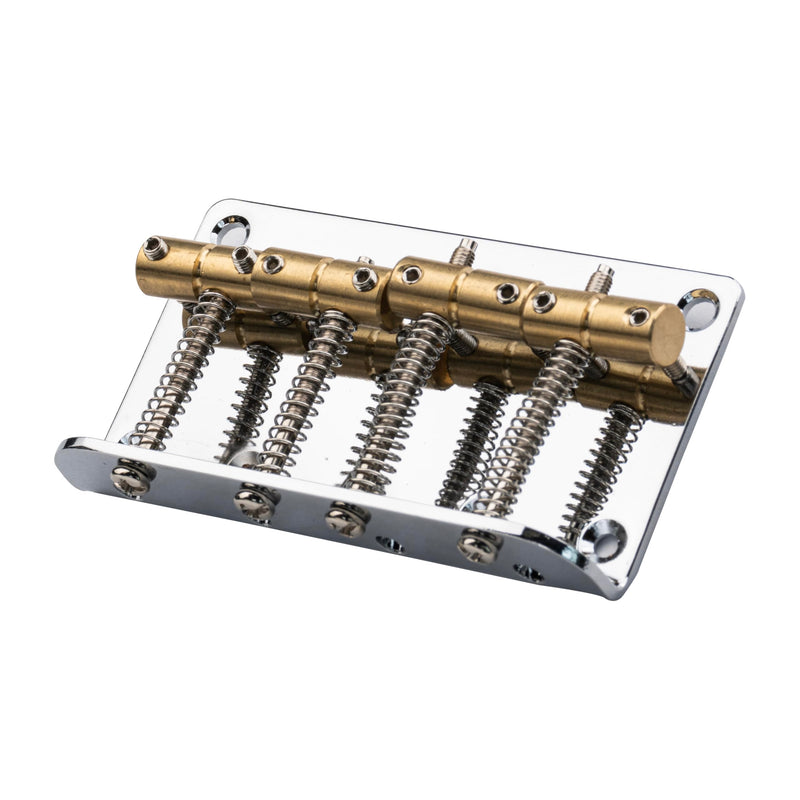 4-String Electric Bass Fixed Bridge - Gold Brass Saddles for Enhanced Sustain, Designed for Fender Jazz/Precision Bass