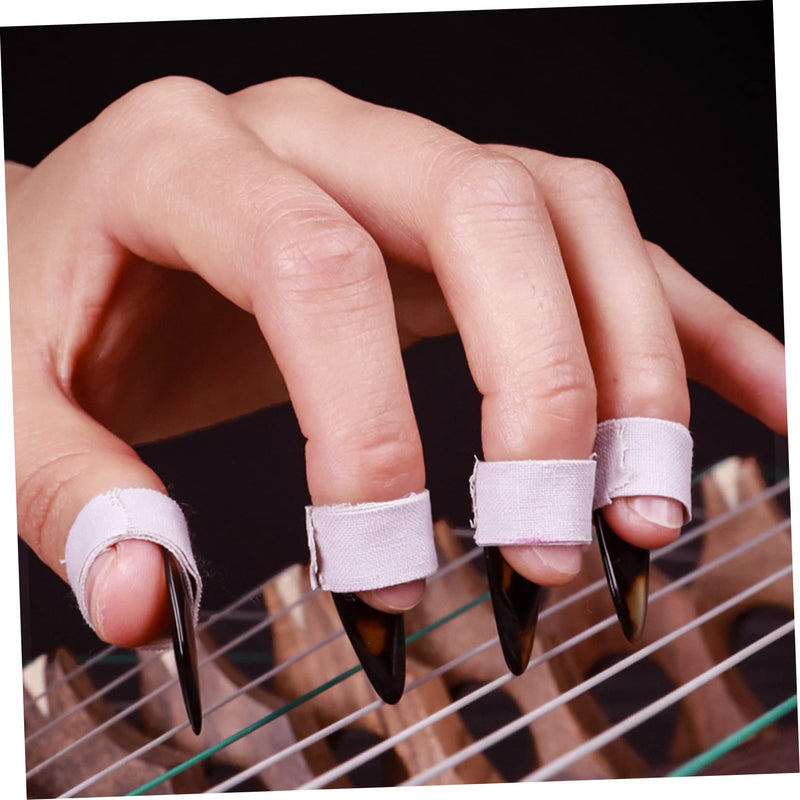 2pcs Guzheng nail tape guzheng finger tape fingernail guitar tapes lip gloss supplies zither nail tape Soft Finger nail protector Finger Protective Tapes Pure Cotton makeup lute