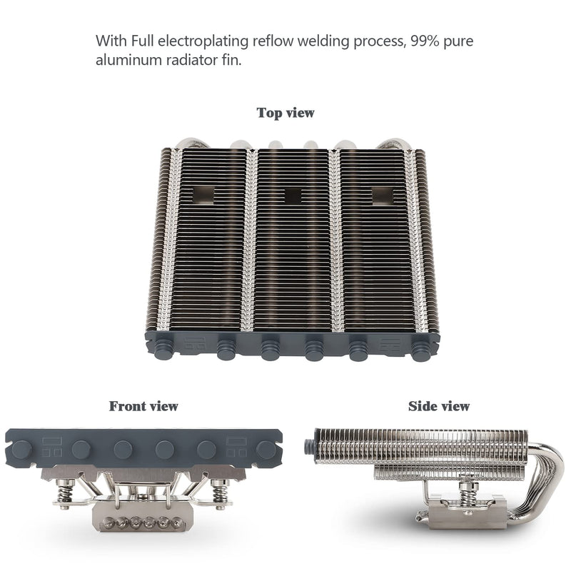 Thermalright-TR AXP120-X67 Low Profile CPU Air Cooler with Quite 120mm TL-C12015 PWM Fan, 6 Heat Pipes, 67mm Height, for AM4/AM5/Intel LGA 1700/1851/1150/1151/1155/1200/2011, PC Cooler