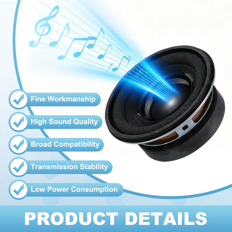 MECCANIXITY 4 Pcs 3W 4 Ohm Small Speakers Metal Shell Round Micro External Magnet Speaker for Mini Speakers DVD EVD Multimedia Mobile Portable Advertising Machine,45x35mm Black 45x35mm